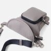 レザーウエストバッグ 牛革 LWG メンズ スモール グレー FUJITAKA