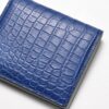 純札 二つ折り財布 クロコダイル ワニ革 本革 メンズ ブルー FUJITAKA