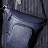 レザーウエストバッグ 牛革 メンズ スモール コン FUJITAKA