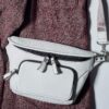 レザーウエストバッグ 牛革 メンズ シロ FUJITAKA