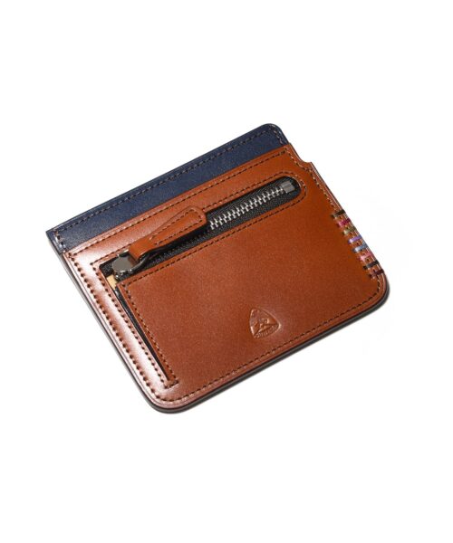 コンパクト財布 オイルコードバン 馬革 メンズ チャ FUJITAKA​