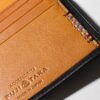 コンパクト二つ折り財布 本革 メンズ イエロー FUJITAKA