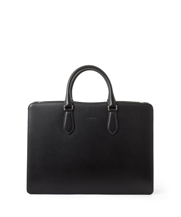 Business bag, briefcase, leather, men's, A4, black, FUJITAKA