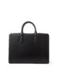 Business bag, briefcase, leather, men's, A4, black, FUJITAKA