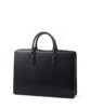 Business bag, briefcase, leather, men's, A4, black, FUJITAKA