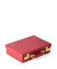 Leather Mini Trunk B5 Men Red FUJITAKA