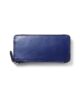 Long wallet with zipper, leather, men, ink blue, FUJITAKA