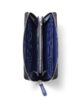 Long wallet with zipper, leather, men, ink blue, FUJITAKA
