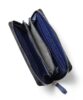 Long wallet with zipper, leather, men, ink blue, FUJITAKA