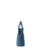 Leather Drawstring Bag Men's Blue FUJITAKA