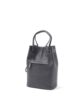 Leather Drawstring Bag Men's Grey FUJITAKA