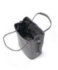 Leather Drawstring Bag Men's Grey FUJITAKA