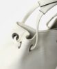 Leather Drawstring Bag Men's White FUJITAKA