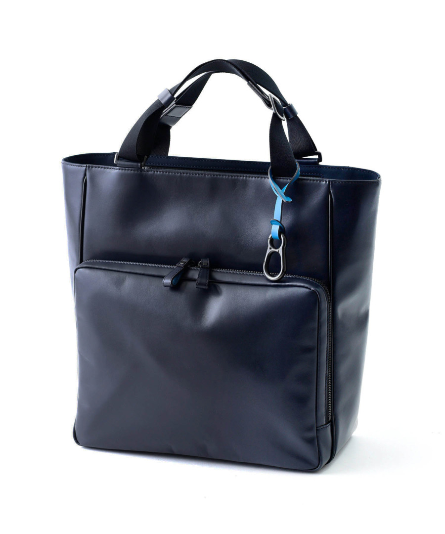 Navy discount leather tote