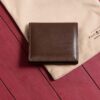 ボックス型 小銭入れ 財布 本革 メンズ チョコ FUJITAKA