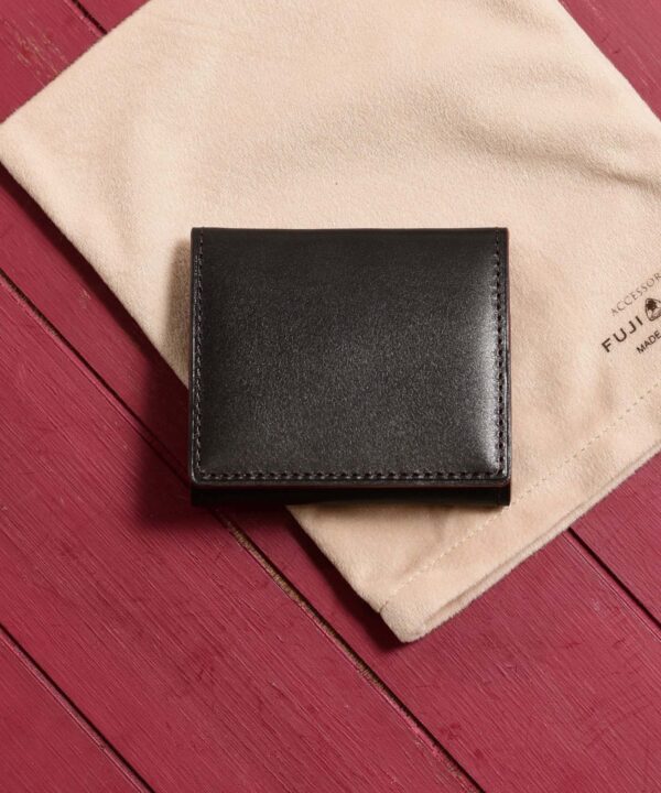 ボックス型 小銭入れ 財布 本革 メンズ クロ FUJITAKA