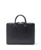 Leather briefcase, business bag, leather, A4, men's, black, FUJITAKA