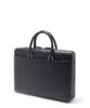 Leather briefcase, business bag, leather, A4, men's, black, FUJITAKA