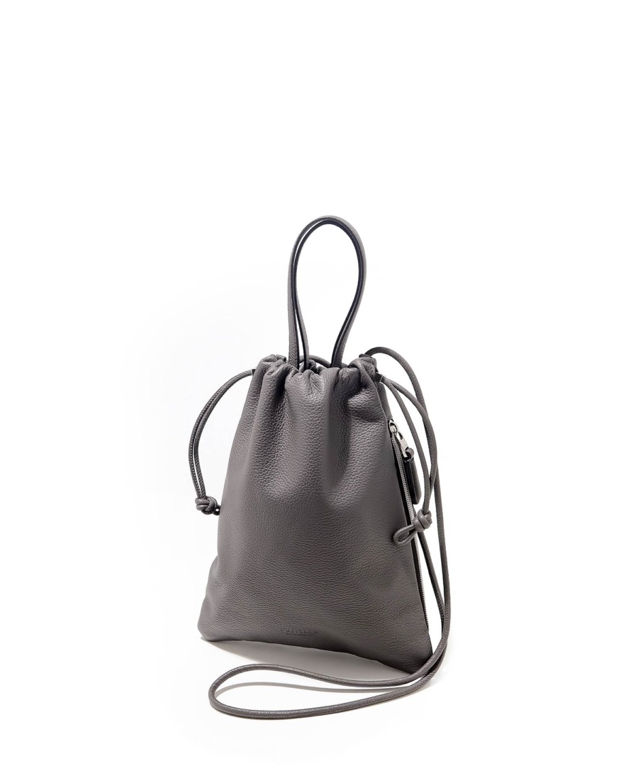 Fino 2WAY Leather drawstring mini bag – FUJITAKA [Official]