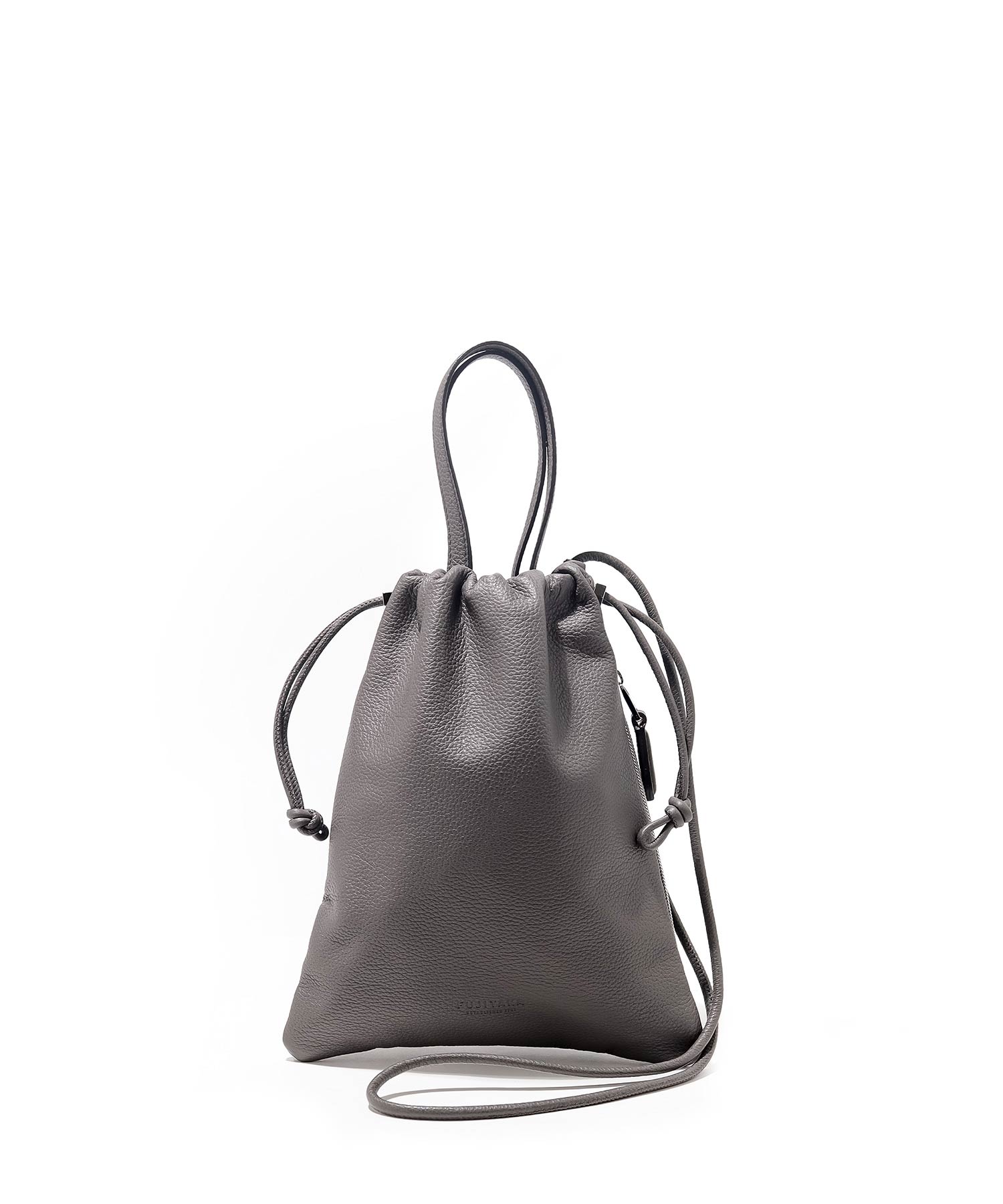 Fino 2WAY Leather drawstring mini bag – FUJITAKA [Official]