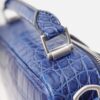 レザーショルダーバッグ クロコダイル メンズ ブルー FUJITAKA
