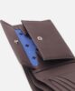 風琴マチ 二つ折り財布 本革 メンズ チョコ FUJITAKA