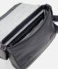 Leather shoulder bag, mini, men's, black, FUJITAKA