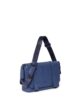 Leather shoulder bag, mini, men's, Navy FUJITAKA