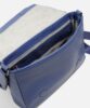 Leather shoulder bag, mini, men's, Navy FUJITAKA