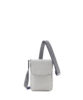 Leather Shoulder bag mini men's grey FUJITAKA