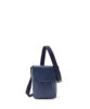 Leather shoulder bag, mini, men's, Navy FUJITAKA