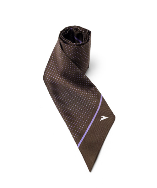 スカーフ ドット柄 シルク メンズ チョコ FUJITAKA