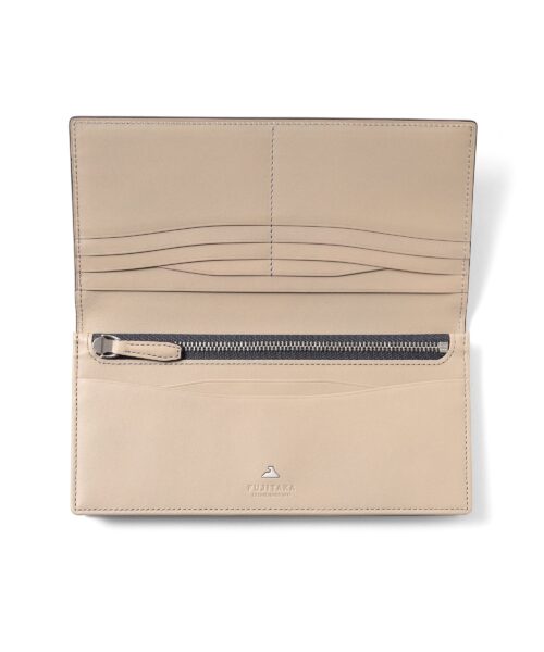 かぶせ長財布 オイルコードバン 馬革 メンズ グリーン FUJITAKA