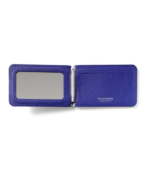スマホスタンド機能付き カードケース Magsafe ゴートレザー 本革 メンズ インクブルー