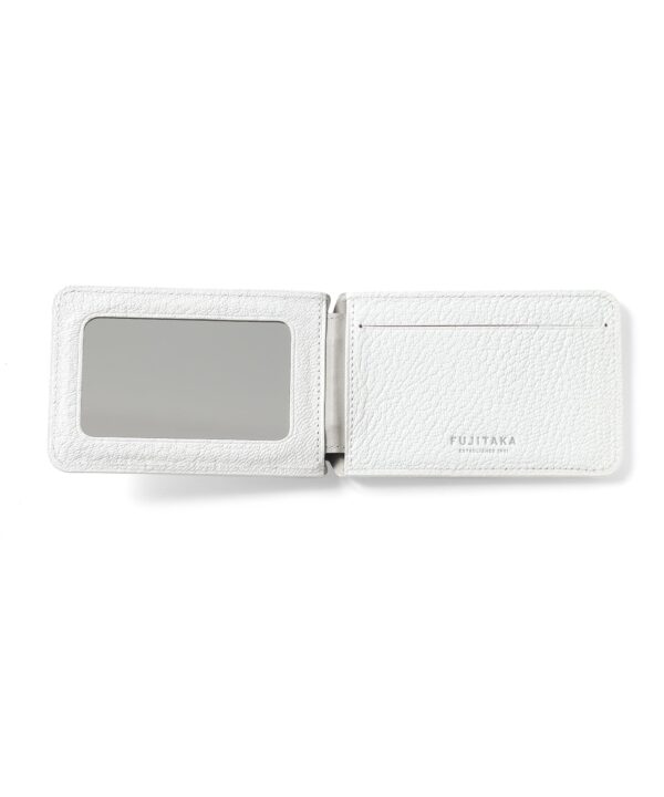 スマホスタンド機能付き カードケース Magsafe ゴートレザー 本革 メンズ シロ FUJITAKA