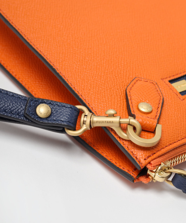625251_01_26-orange_03 レザークラッチバッグ A4 本革 ワープロラックス カーフレザー メンズ オレンジ NO CHASER FUJITAKA