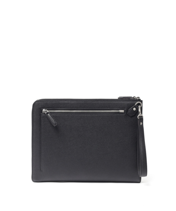 625251_02_01-black_03 レザークラッチバッグ A4 本革 ワープロラックス カーフレザー メンズ ブラック NO CHASER FUJITAKA