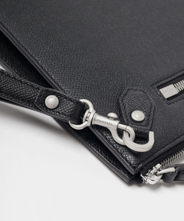 625251_02_01-black_04 レザークラッチバッグ A4 本革 ワープロラックス カーフレザー メンズ ブラック NO CHASER FUJITAKA