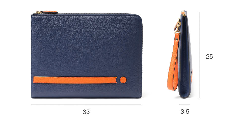 625251s サイズ詳細 レザークラッチバッグ A4 本革 ワープロラックス カーフレザー メンズ NO CHASER FUJITAKA