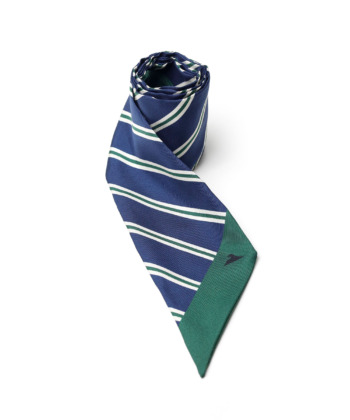 スカーフ ストライプ柄 シルク メンズ グリーン FUJITAKA