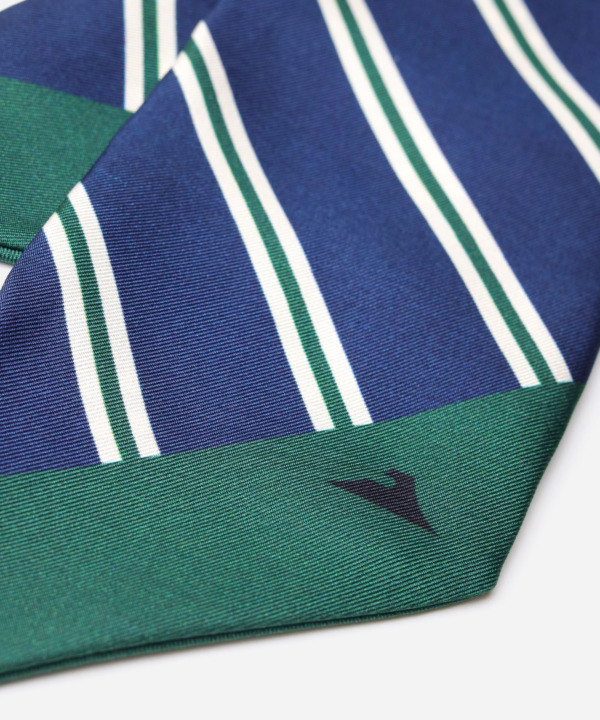 スカーフ ストライプ柄 シルク メンズ グリーン FUJITAKA