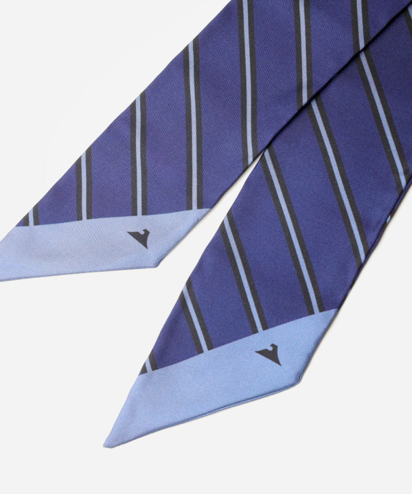 スカーフ ストライプ柄 シルク メンズ ブルー FUJITAKA