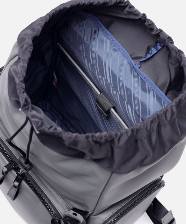 リュック レザー 牛革 A4 iPad収納対応 セットアップ対応 メンズ FUJITAKA グレー