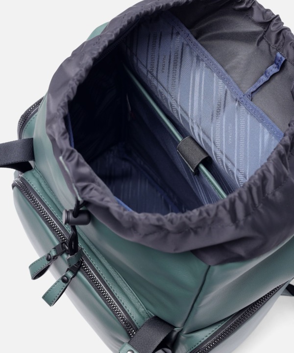 リュック レザー 牛革 A4 iPad収納対応 セットアップ対応 メンズ FUJITAKA グリーン