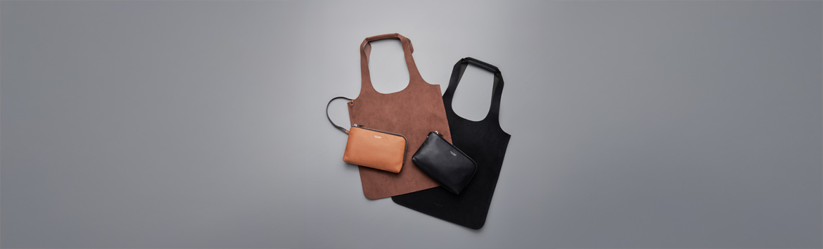 植物由来の再生資源を使用したウルトラスエードのトートバッグ